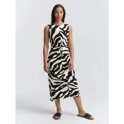 Abbildung von TOM Tailor Jerseykleid, Damen, Größe: 38, Abstract beige zebra