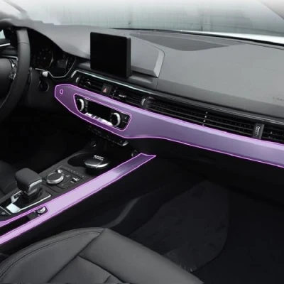 Abbildung von JCAKES Auto Innenfilm Armaturenbrett Klavierbrett Verschiebung Mittelkonsole Kratzfeste transparente TPU PPF Folie, für Audi A4 A5 B9 FY 2016 2020
