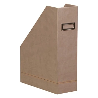 Abbildung von Rhodia 318834C Stehsammler (10 x 25 31 cm, Etikettenhalter, Kunstleder, elegant und praktisch, ideal für Ihr Büro)1 Stück, maulwurfsgrau
