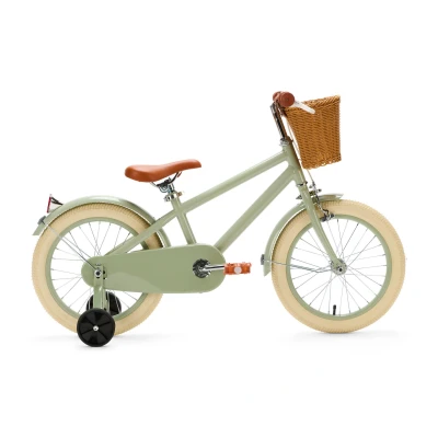 Abbildung von Generation Retro 16 Zoll Grün Kinderfahrrad mit Korb