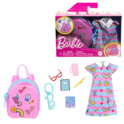 Abbildung von Barbie Puppenkleidung School Outfit HJT44 Mattel Premium Mode Puppen Kleidung
