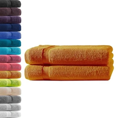 Abbildung von Hometex Premium Textiles Handtuch in Qualität 500 g/m², Feinster Frottier Stoff 100% Baumwolle, 2x Duschtuch, Kuschelig weich, saugfähig, Extra schwere, flauschige Hotel