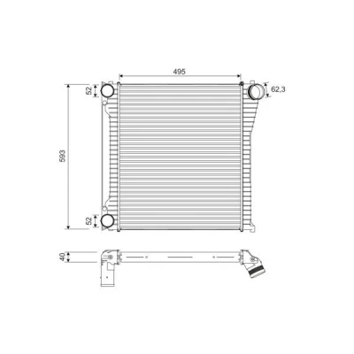 Abbildung von VALEO 818397 Ladeluftkühler Aluminium ohne Sensor