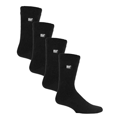 Abbildung von HEAT HOLDERS Ultra Lite Herren 4er Pack Thermosocken für Winter Socken mit Innenfleece (39 45, Schwarz)