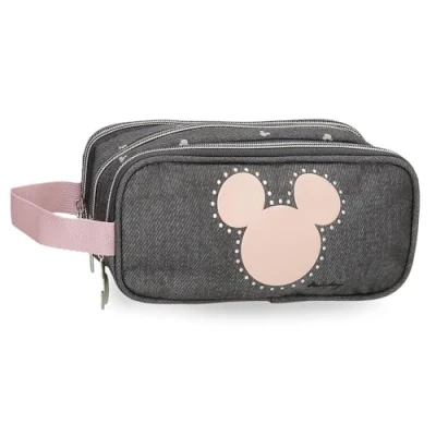 Abbildung von Joumma Bags, Mickey Studs, Federmäppchen für die Schule, Kulturbeutel Kinder, aus Polyester., Schwarz, mit Reißverschluss