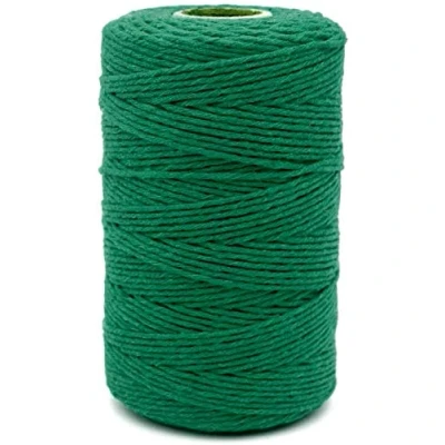 Abbildung von jijAcraft Baumwollschnur Grün Schnur Makramee Garn 2mm x 200M Bastelschnur zum DIY, Geschenkverpacken, Gärtnern