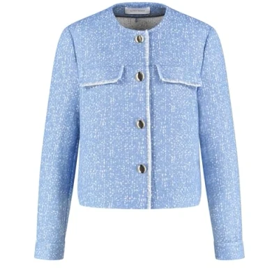 Abbildung von Gerry Weber Übergangsjacke, Damen, Größe: 40, Bleu offwhite