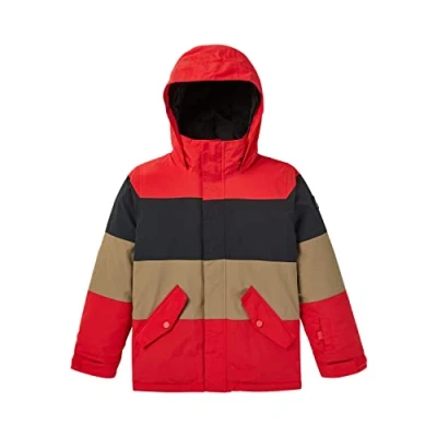 Abbildung von Burton Jungen Symbool Snowboardjacke, Tomato/True Black/Kelp, 140 EU
