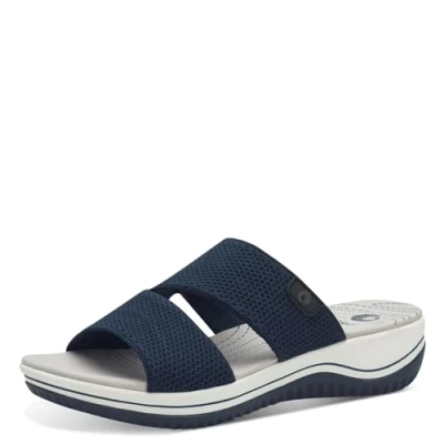 Abbildung von Jana Coshy Original DIE Halluxfreundliche Pantolette flach, Damen, Größe: 40, Navy Schuhe