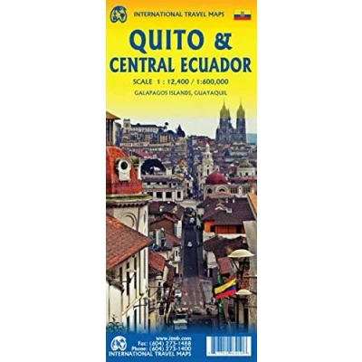 Abbildung von City Map Quito 1 : 12 400 / Central Ecuador 600 000: Galapagos Islands, Guayaquil