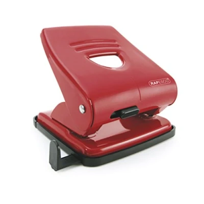 Abbildung von Rapesco PF827AR1 2 Fach Metalllocher 827, 30 Blatt Stanzkapazität, Rot