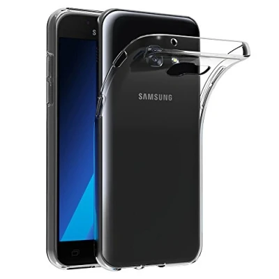 Abbildung von AICEK Samsung Galaxy A3 2017 Hülle, Transparent Silikon Schutzhülle für 4,7 Zoll Case Crystal Clear Durchsichtige TPU Bumper Handyhülle