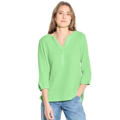 Abbildung von CECIL Damen B344669 Musselin Bluse, Matcha Lime, M