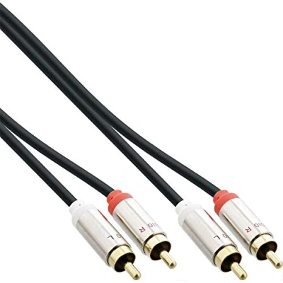 Abbildung von InLine® Slim Audio Kabel 2X Cinch ST/ST, Stereo, 1m