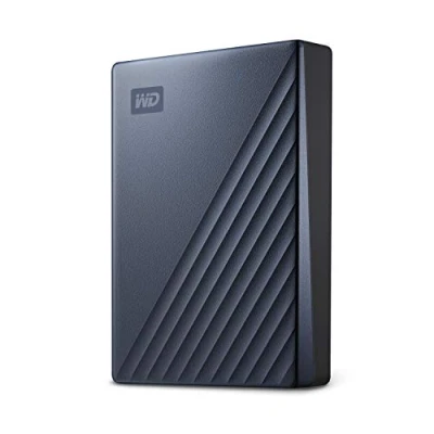 Abbildung von WD My Passport Ultra externe Festplatte 6 TB (mobiler Speicher, Metallgehäuse, herunterladbare Software, automatische Backups, Passwortschutz) Mitternachtsblau auch kompatibel mit PC, Xbox und PS4