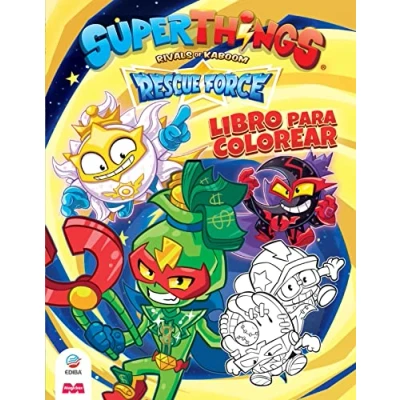 Abbildung von Libro para colorear Superthings Rescue Force España