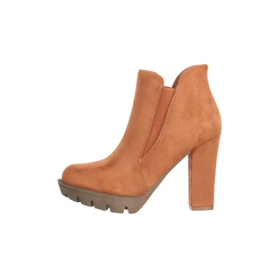 Abbildung von Elara Damen Stiefelette Ankle Boots Chunkyrayan EL800 Camel 38
