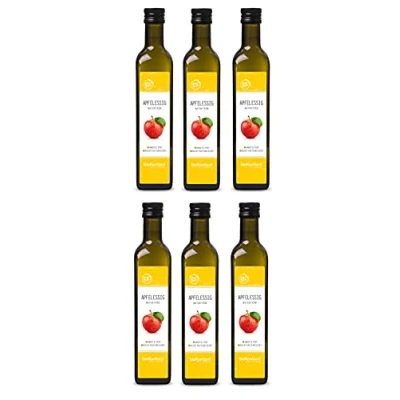 Abbildung von Apfelessig naturtrüb BIO 3000ml (6x 500ml) I rein, unverarbeitet, unpasteurisiert ungefiltert mit Essigmutter von bioKontor