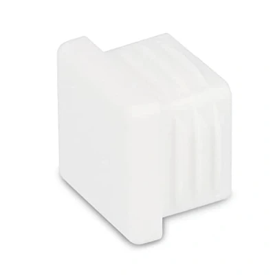 Abbildung von GLEITGUT 4 x Lamellenstopfen eckig Weiss Stopfen für Kantrohr Rohrstopfen weiß Vierkantrohr (25 25 mm)