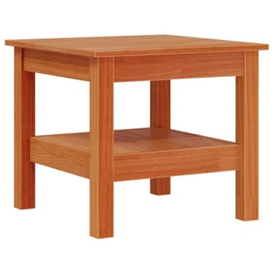 Abbildung von vidaXL Couchtisch, Beistelltisch mit Stauraum, Kaffeetisch für Wohnzimmer, Sofatisch Teetisch, Modern, Wachsbraun Massivholz Kiefer