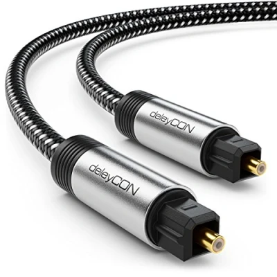 Abbildung von deleyCON Toslink Kabel 3m Optisches Digital Audio Metallstecker
