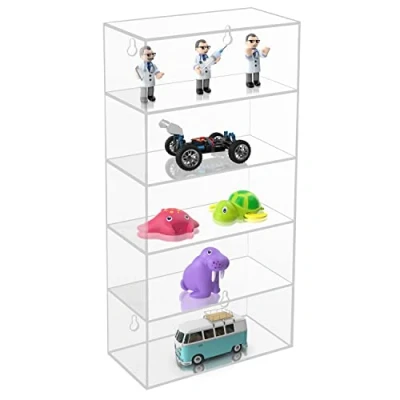 Abbildung von Belle Vous Dekoobjekt Acryl Vitrine für Spielzeug Hängendes Regal (18 x 8,9 37 cm), Spielzeug, Figuren, Edelsteine