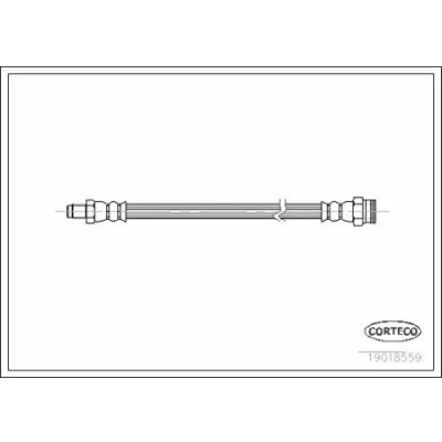 Abbildung von CORTECO 19018559 Bremsschläuche Vorderachse 185 FIAT: Panda I Schrägheck, Stilo BRAVO 2, LANCIA: DELTA 3, ALFA ROMEO: 155