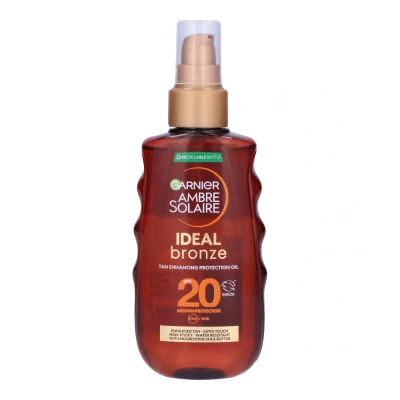 Abbildung von Garnier Ambre Solaire Ideal Bronze Protective Oil SPF20  Sun Cream Spray 150ml