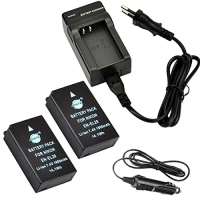 Abbildung von DSTE®（2 Pack） Ersatz Batterie und DC125E Reise Ladegerät Compatible für Nikon EN EL20 EL20A Coolpix A 1 J1 J2 J3 AW1 S1 V3 Digital Kamera