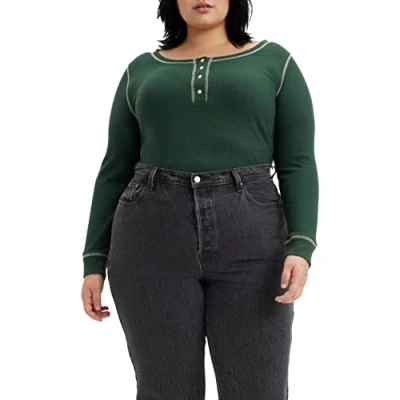 Abbildung von Levi&#039;s PL Sierra Henley Darkest spruce Strickpullover, Damen, Größe: 50/52,