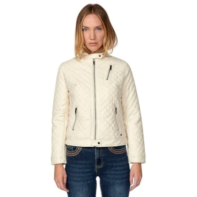 Abbildung von Koroshi Kunstlederjacke Crudo off white, Damen, Größe: Large, white