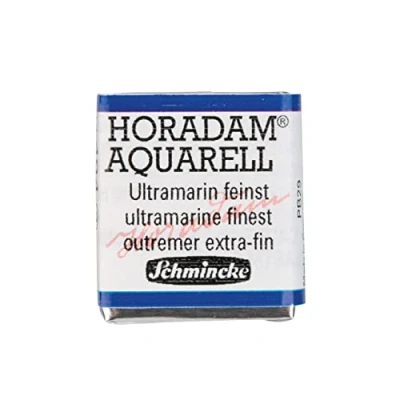 Abbildung von Schmincke HORADAM® AQUARELL feinste Künstler Aquarellfarben, 494 Ultramarin feinst, 14 044, 1/2 Näpfchen