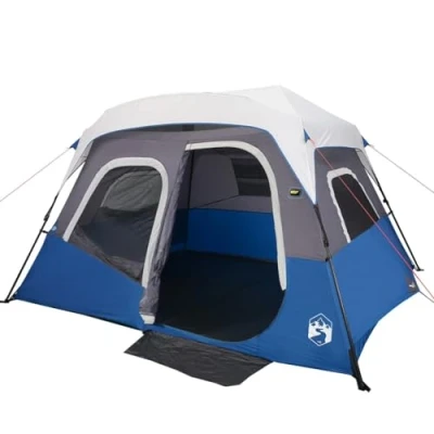 Abbildung von vidaXL Kuppelzelt Familienzelt mit LED 6 Personen Hellblau Quick Release, (1 tlg)