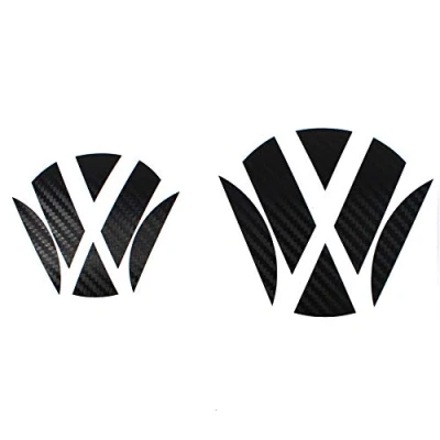 Abbildung von Finest Folia Emblem Ecken Inlays Folie Aufkleber passgenau K006/K007 (Carbon Weiß)