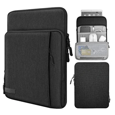 Abbildung von MoKo 9 11&quot; Tablet Tasche Hülle Kompatibel mit iPad Pro 11 M2 2022 2018/iPad 10. 10,9 2022/iPad Air 5 10,9&quot; 2022/Air 4/Air 3 10,5/Galaxy Tab S8 11&quot;/iPad 9/8/7 10,2/iPad 10,5, Schwarz+Grau