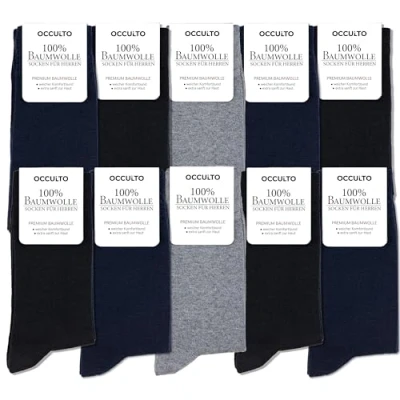 Abbildung von Occulto 10 PACK Business Socken, Herren, Größe: 39 42, Schwarz navy grau