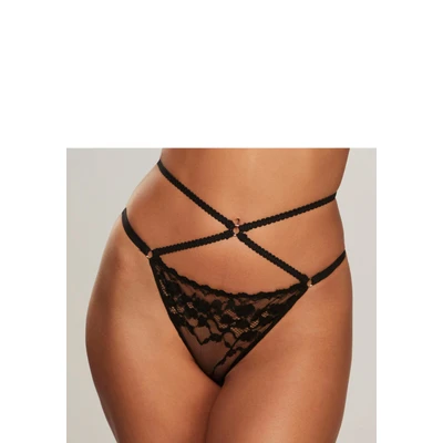 Abbildung von petite fleur gold String, mit verführerischem Bund in Bänder Optik, Reizwäsche