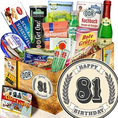 Abbildung von 81. Geburtstagsgeschenke + DDR Korb Geburtstags Geschenke 81 jahre
