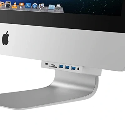 Abbildung von SABRENT iMac USB C Hub aktiv 3.2 Gen1 mit netzteil, 4K HDMI, Gen2 Port + 3 gen1, SD/Micro SD Kartenleser, 3,5mm Klinke Adapter, Exklusiv entworfen für (2017 &amp; HÖHER) (HB SIMC)