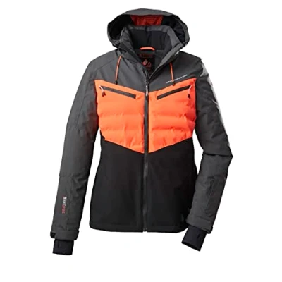 Abbildung von Killtec (KILAH) Damen Ksw 21 Wmn Jacket Skijacke Funktionsjacke mit abzippbarer Kapuze und Schneefang, anthrazitmelange, 36 EU