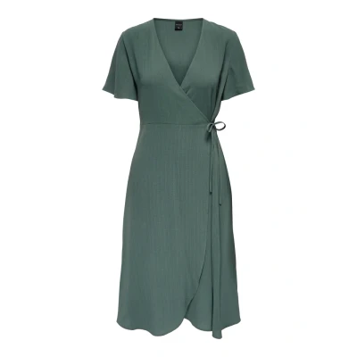 Abbildung von ONLY Onlcali MIDI WRAP Dress Freizeitkleid, Damen, Größe: XS, Balsam green