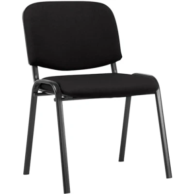 Abbildung von CLP Stapelstuhl Ken I Konferenzstuhl Mit Stoff Bezug Schwarzes Metallgestell, Farbe:schwarz