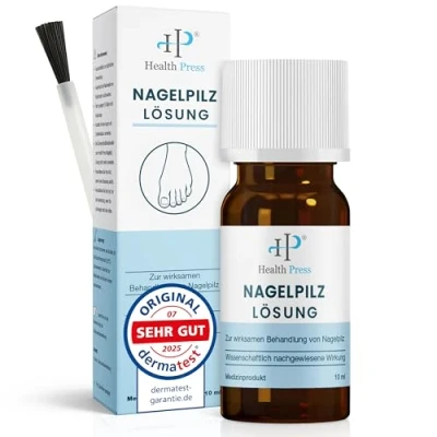 Abbildung von Health Press® Nagelpilz Lösung 10ml Anti Liquid Nagellack für Füße und Hände Nagelkur Diabetiker geeignet Nagelpilzmittel zur wirksamen Behandlung von