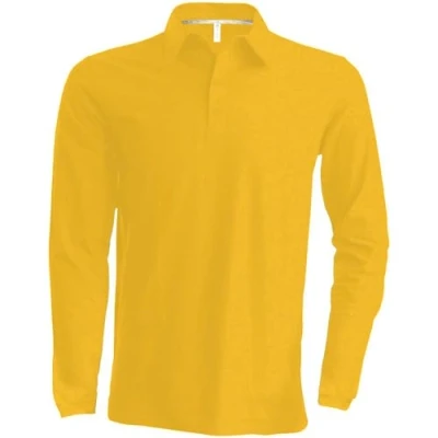 Abbildung von Kariban K243 Herren Piqué Polo Langarm, Größe:4XL, Farbe:Yellow