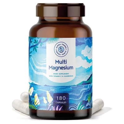 Abbildung von Multi Magnesium Komplex Kapseln 6 bioaktive Quellen vegan