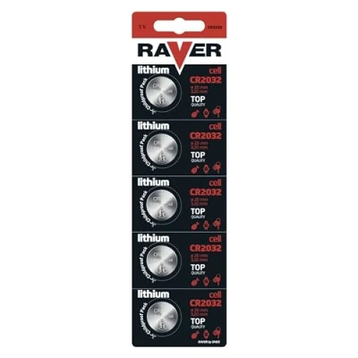 Abbildung von EMOS Raver Cell Lithium Knopfzellen / CR2032 Batterien 3 V 5 er Pack Kapazität 220 mAh Knopfbatterien