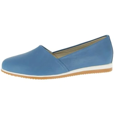 Abbildung von Andrea Conti Damen Slipper Leder Mokassin lose Einlage 1881700, Größe:41 EU, Farbe:Blau