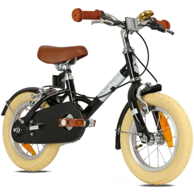 Abbildung von Kinderfahrrad 12 Zoll ab 3 Jahre Retro/Vintage Look Felgenbremse &amp; Ständer