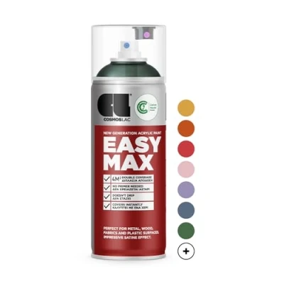 Abbildung von COSMOS LAC Sprühlack matt mit hoher Deckkraft Spraydosen DIY Lack Sprühfarbe Acryl Spray Paint Farbspray Sprühdose Lackspray (RAL 6005 Moosgrün,matt)