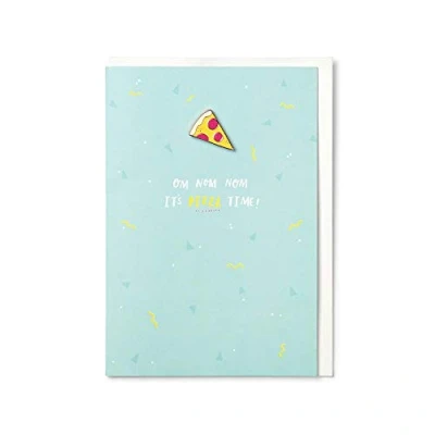Abbildung von Hotchpotch Om Nom It&#039;s Pizza Time Karte mit Emaille Pin